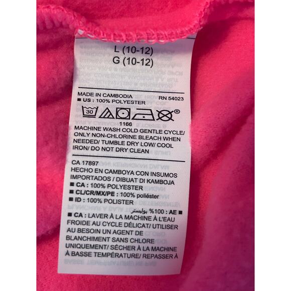 NWT Old Navy Kid's Pink Cowl Neck Fleece Pullover Long Sleeve Size Medium (8) - Picture 4 of 4